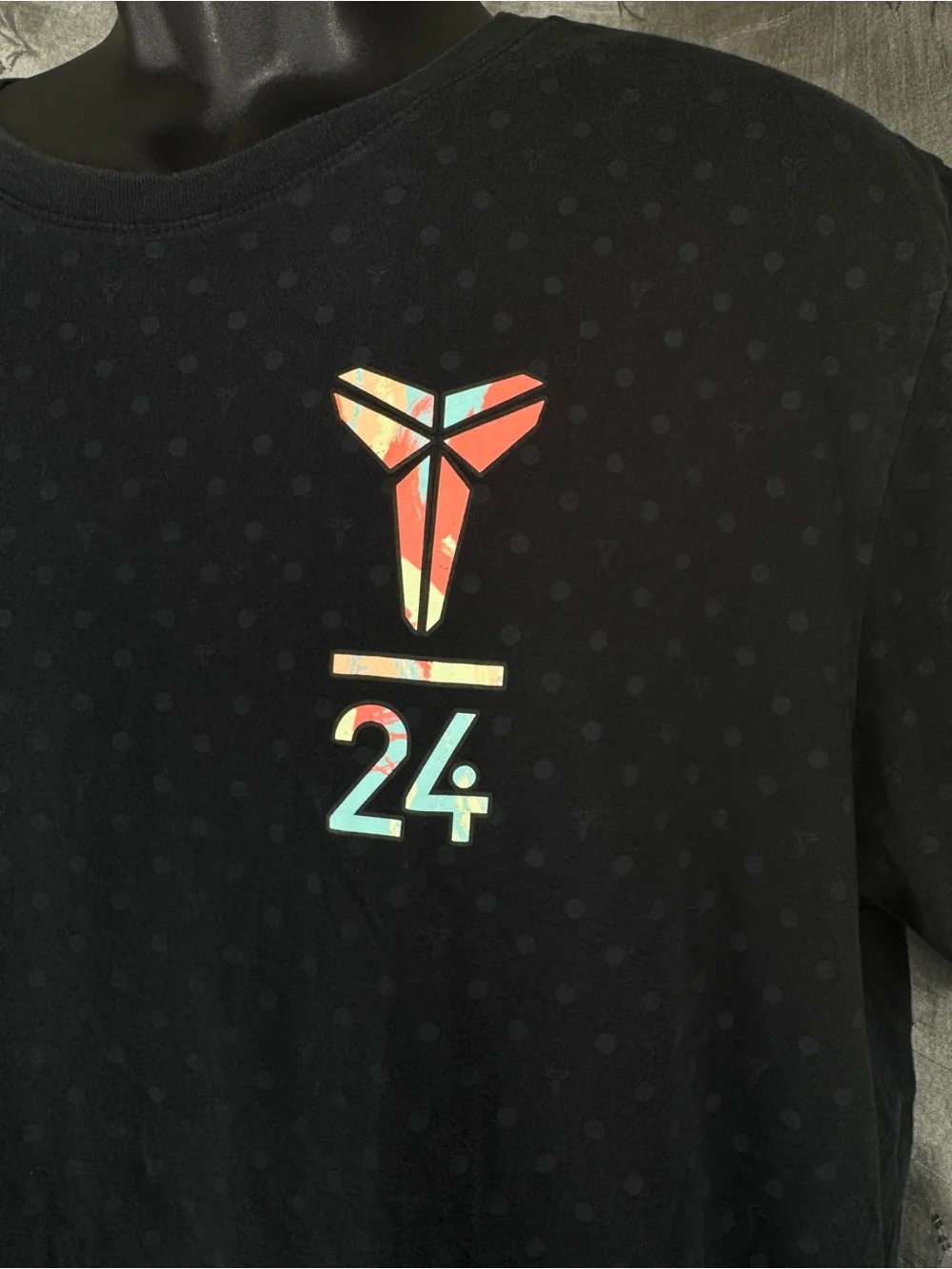 Nike Kobe Bryant X Easter T-Shirt Black Monogram Polka Dot 24 Mamba Tee Men XL